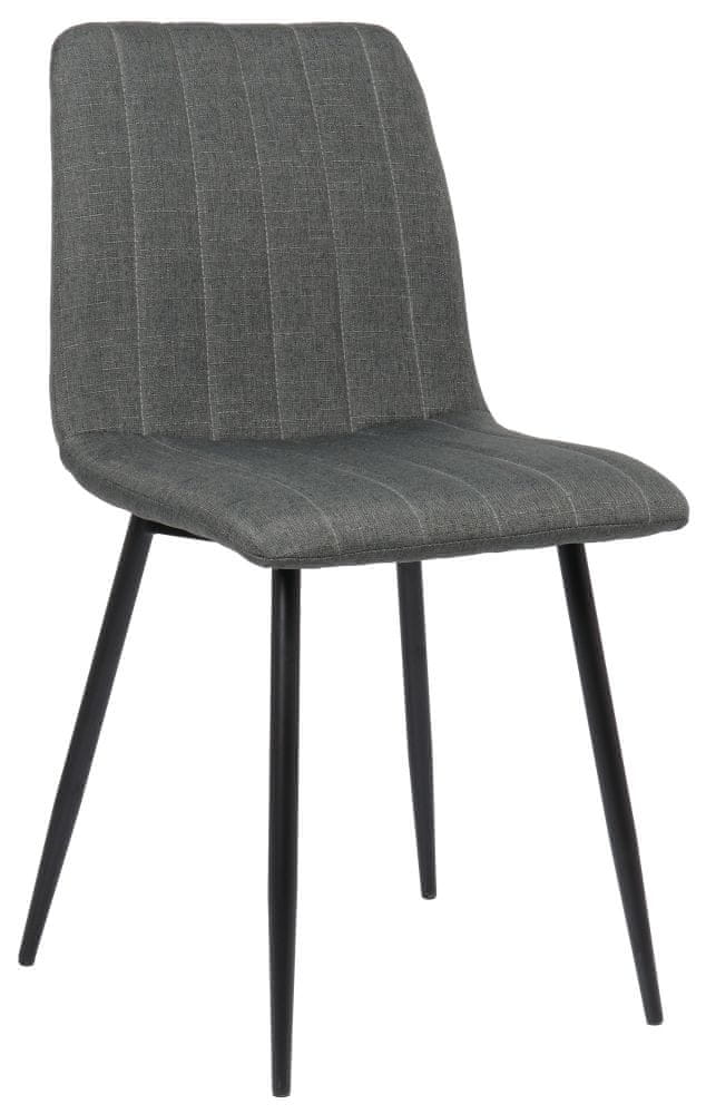 BHM Germany Jedálenská stolička Dijon, textil, tmavo šedá